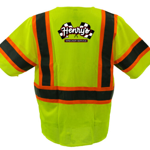 GSS Safety Class 3 Two Tone Mesh Zipper Safety Vest Thumbnail