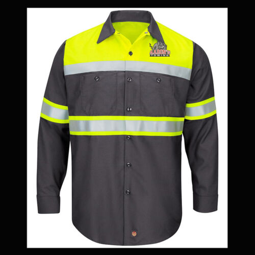 Hi-Visibility Colorblock Ripstop Long Sleeve Work Shirt - TALL Thumbnail