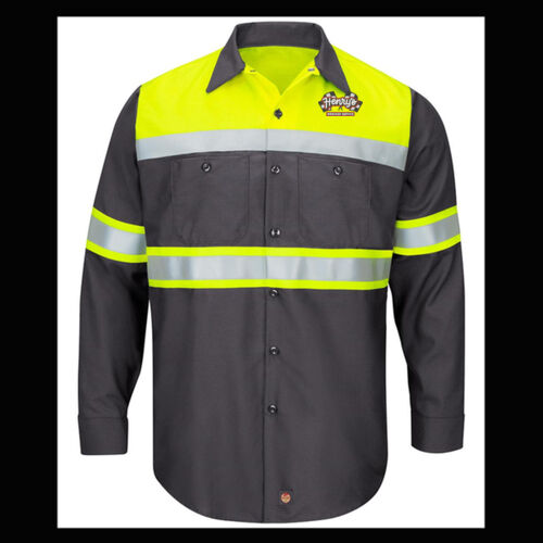 Hi-Visibility Colorblock Ripstop Long Sleeve Work Shirt - TALL Thumbnail